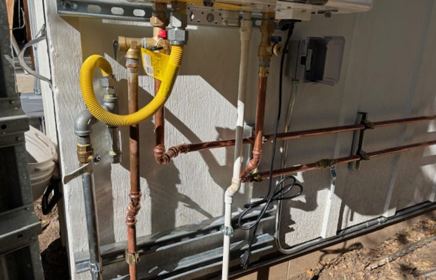 Gas line work
